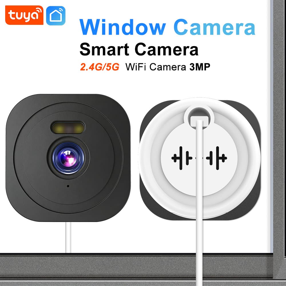 Tuya 2.4G/5GHz WiFi Network Indoor Window Security IP Camera