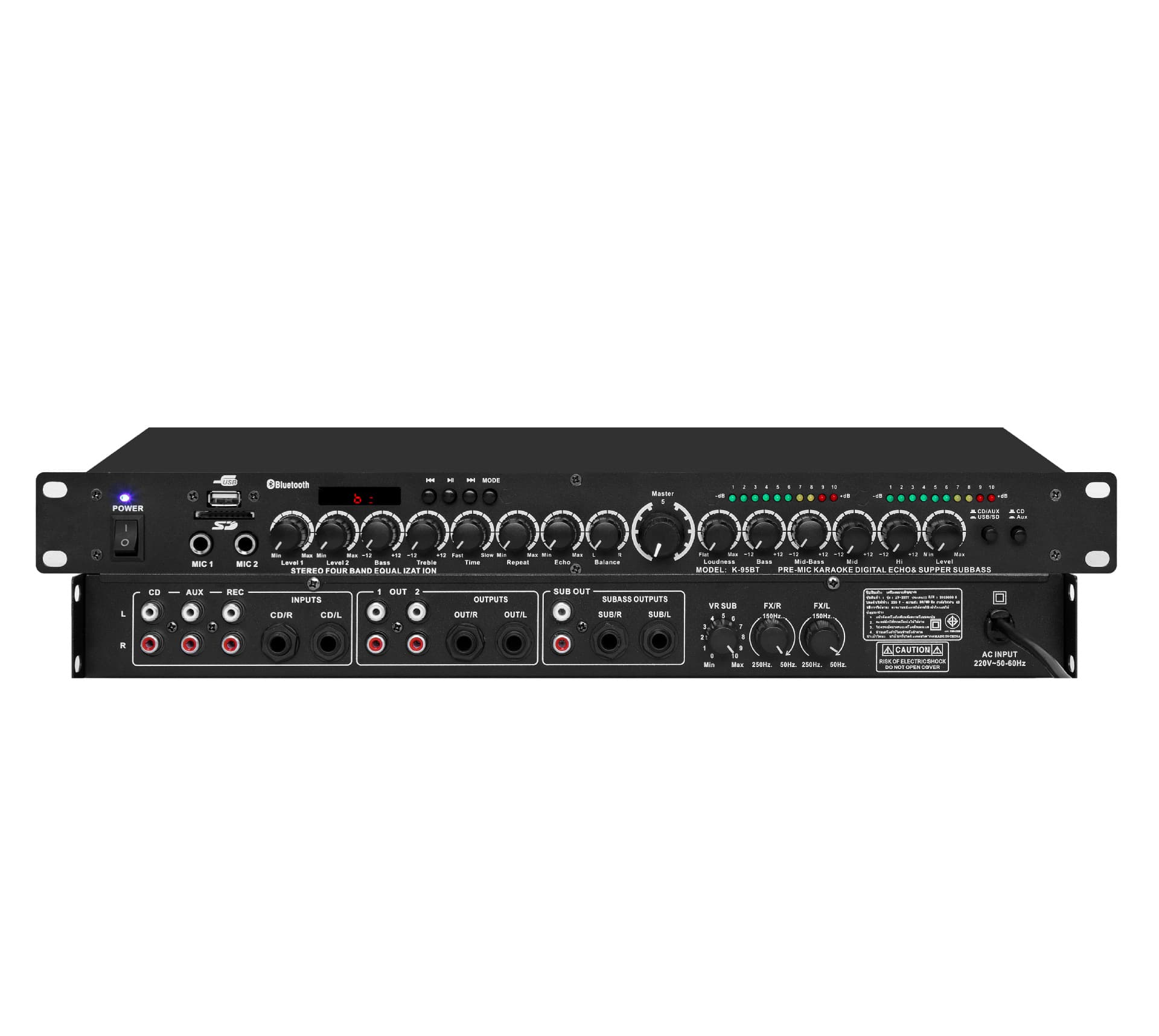 Cross-border Exclusive Dual Effect Professional KTV Karaoke Stage Performance Conference Reverb Preamp Analog Effect Unit