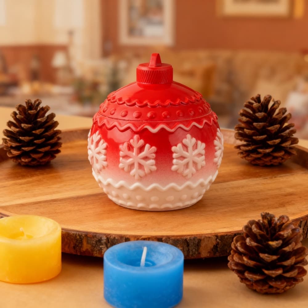 S2301+S2302 Christmas Light Storage Jar Decorative Cement Plaster Mold DIY Silicone Mold