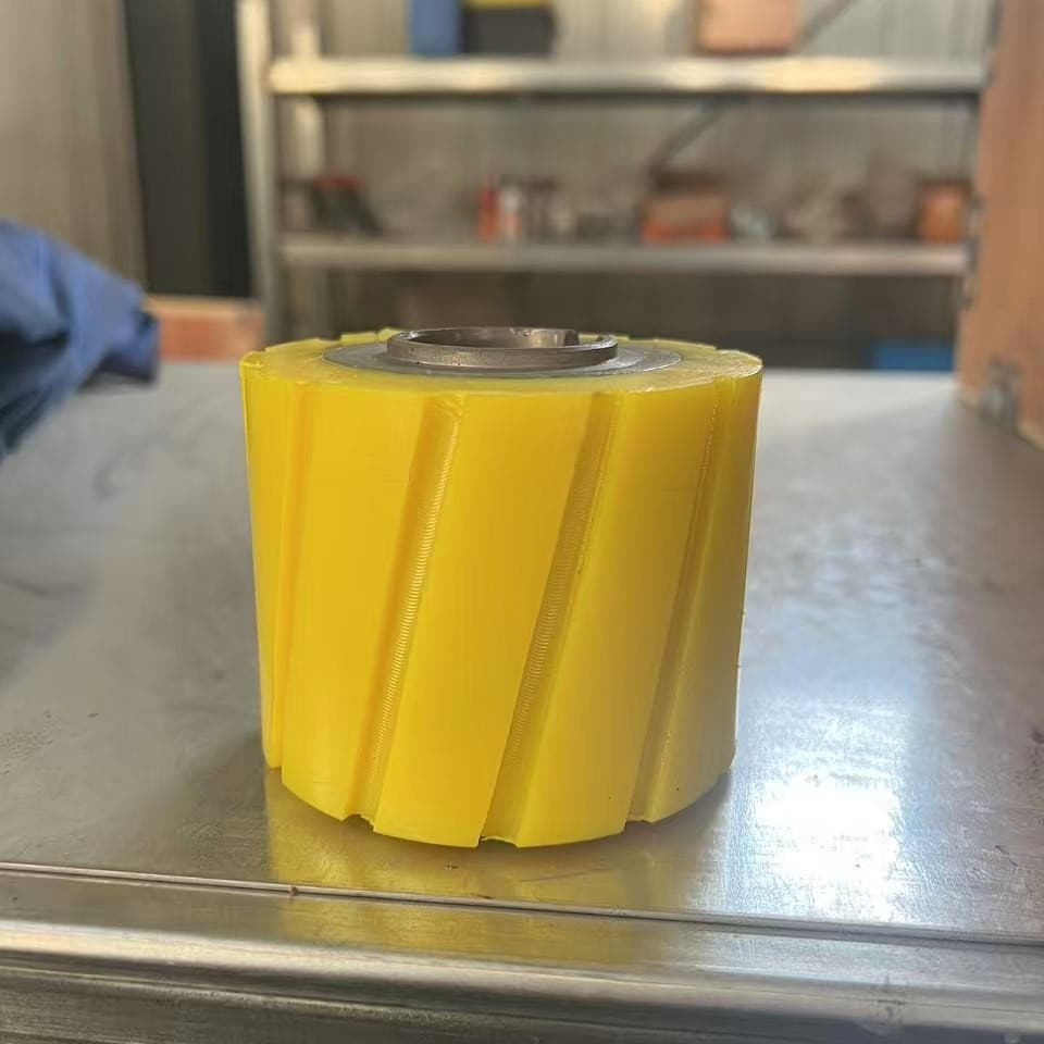 Large Roller Rubber Wheel for Beveling Machine, Self-Propelled Steel Plate Edge Milling Machine, Polyurethane Self-Walking Wheel for Chamfering Machine