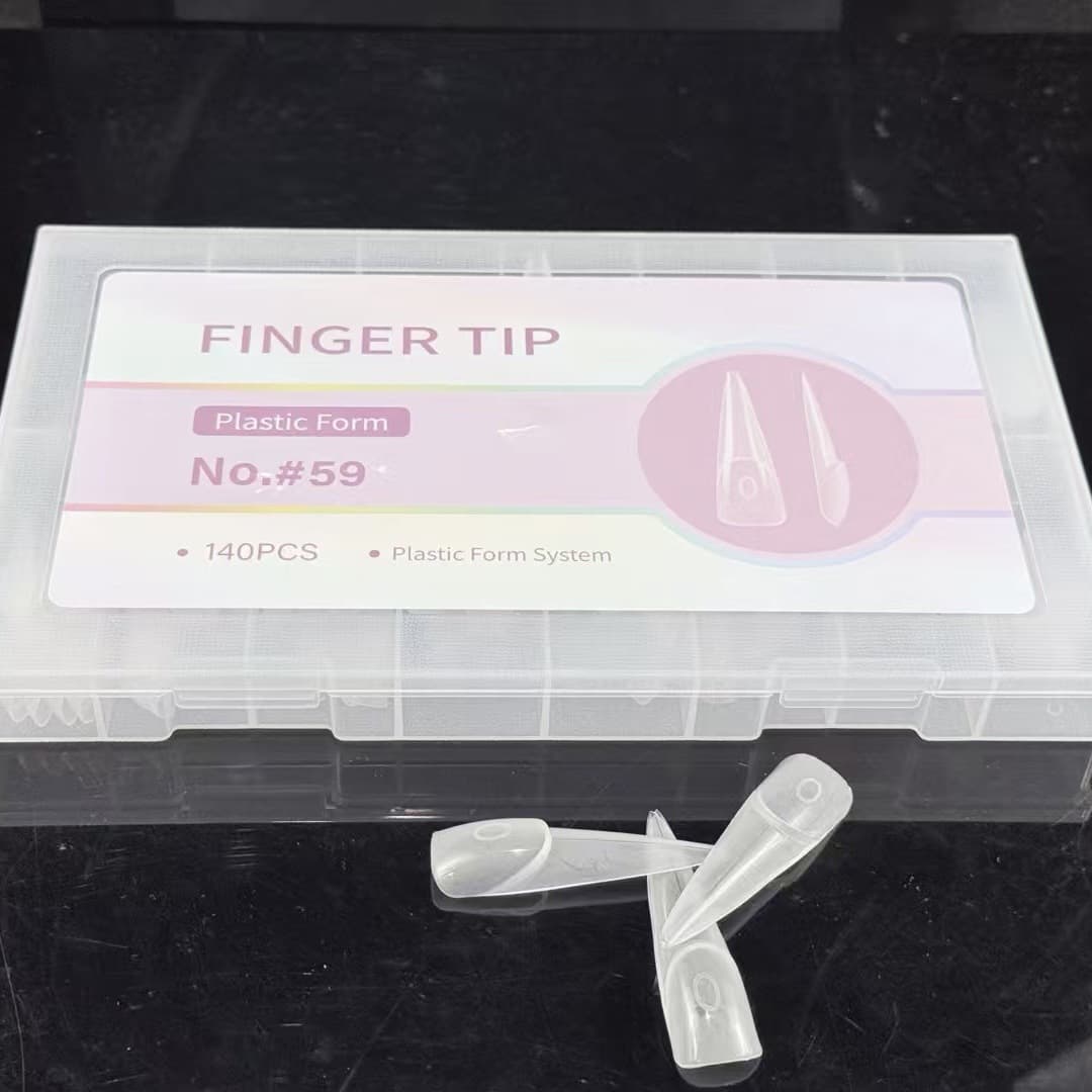 New French Space Nail Mold Sandwich Extension Nail Mold Paperless Transparent Crystal Nail Mold
