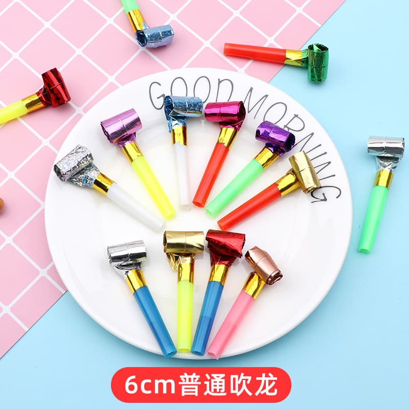 Kids Toy Birthday Blow-Out Whistle Funny Creative Blow Roll Party Supplies Wholesale Cheering Props