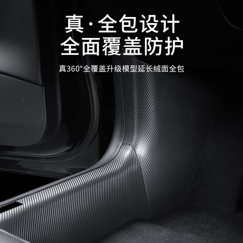 Wholesale Carbon Fiber Pattern Door Sill Protector Anti-Collision Threshold Plate for New Model 3/Y Tesla