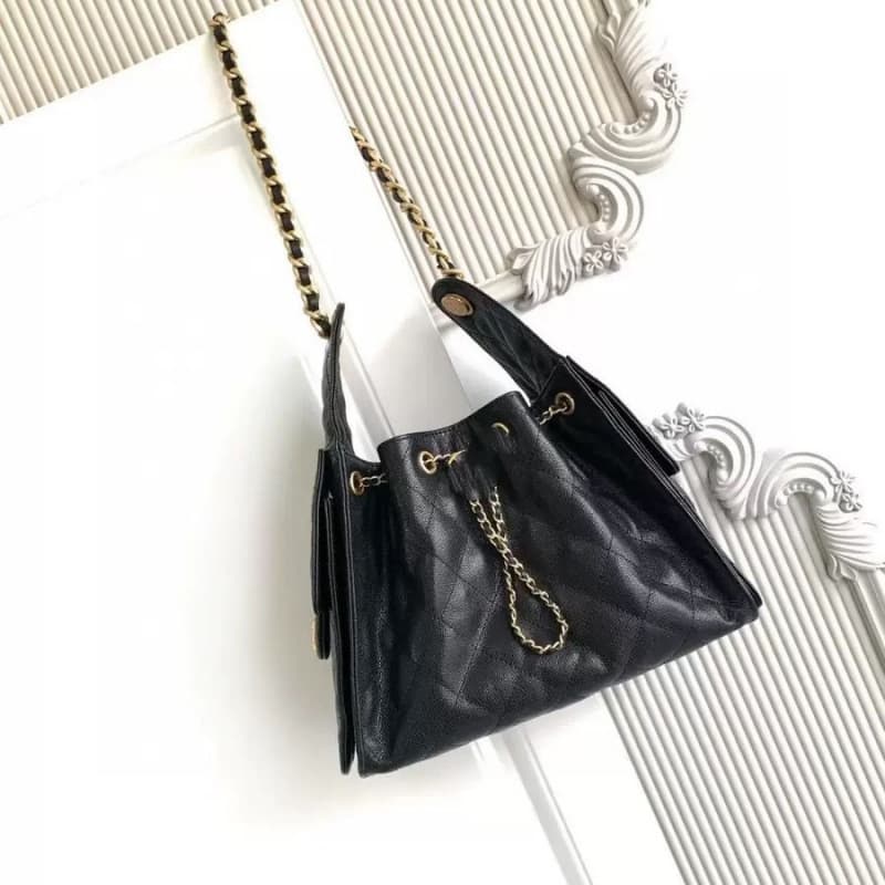 (Guangzhou Cross-border High Quality) Small Fragrance 25A Suede Hobo Patchwork Diamond Quilted Vintage Chain Shoulder Crossbody Bag