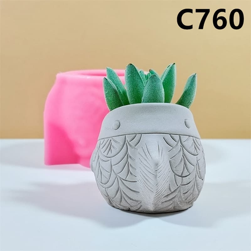 Small Fish Flower Pot Silicone Mold DIY Handmade Home Indoor Green Plant Succulent 3D Home Decoration C760