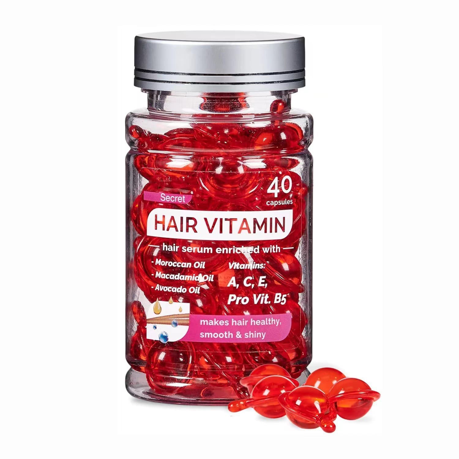 Cross-border stock, all-English, no-rinse conditioner with Moroccan argan oil hair care essential oil capsules, anti-frizz oil