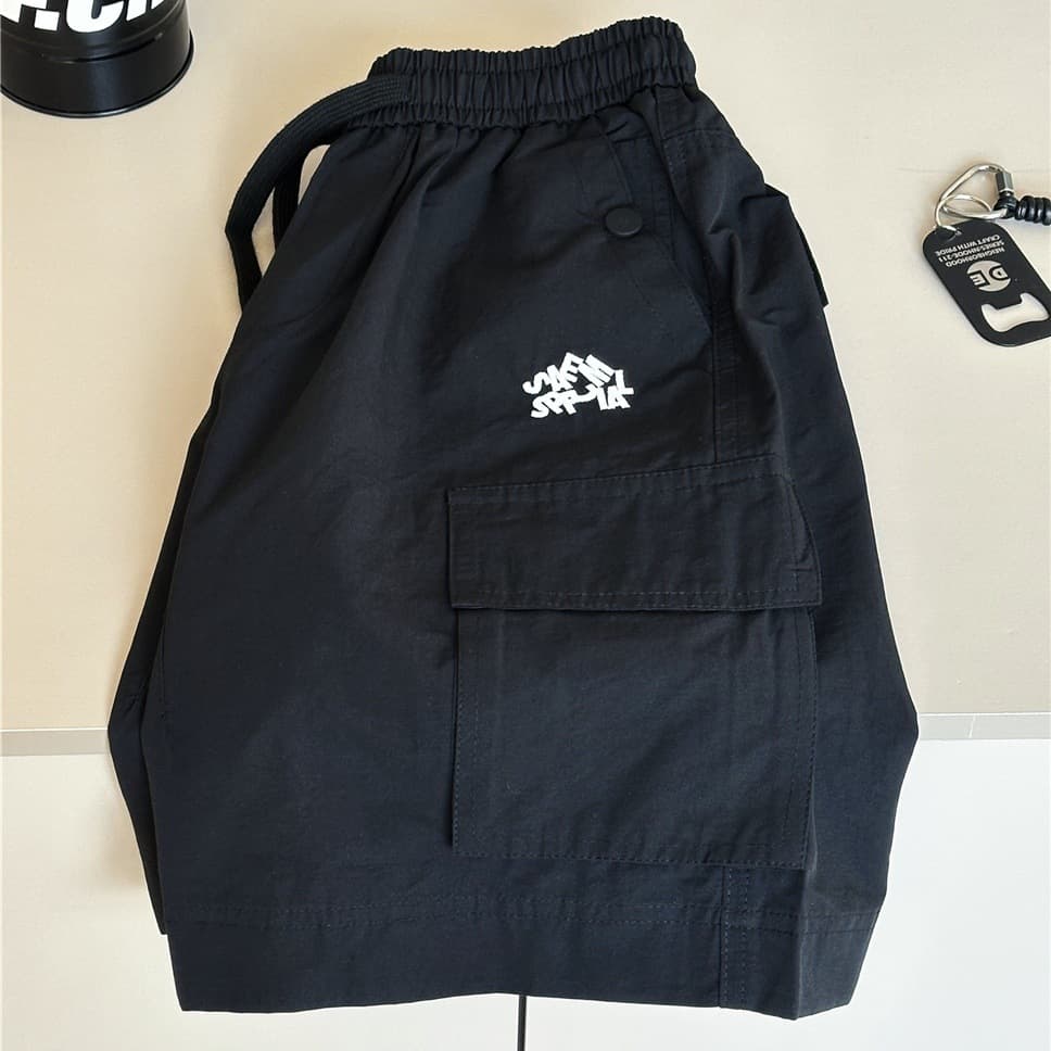 Snidols Children's Stylish Shorts 2026 Summer New Korean Embroidery Boys' Cool Feeling Shorts for Older Kids