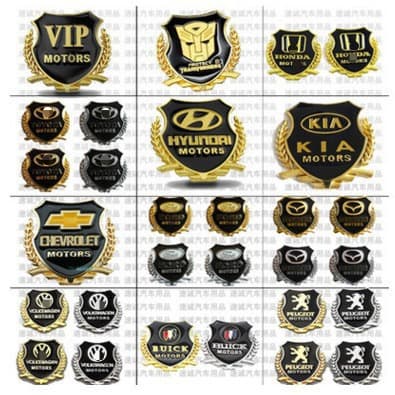 Metal VIP side label VIP wheat ear metal label Member car sticker Car side label decorative sticker 1 pack R546 suitable