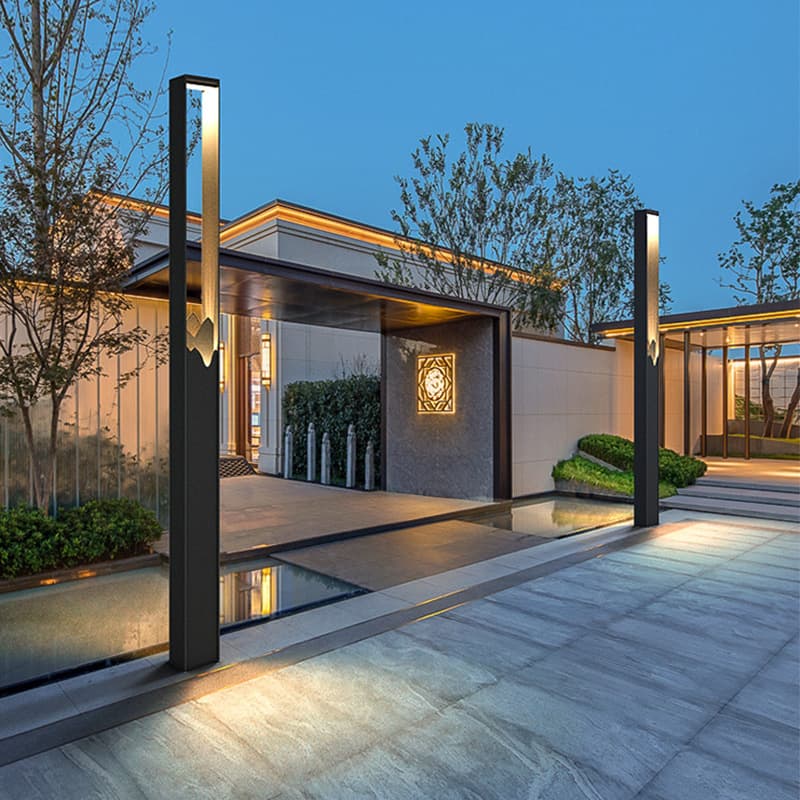New Chinese Style Stainless Steel Hollow-Out Light Box Park Real Estate Scenic Area Outdoor Courtyard Landscape Light LED Lawn Lamp
