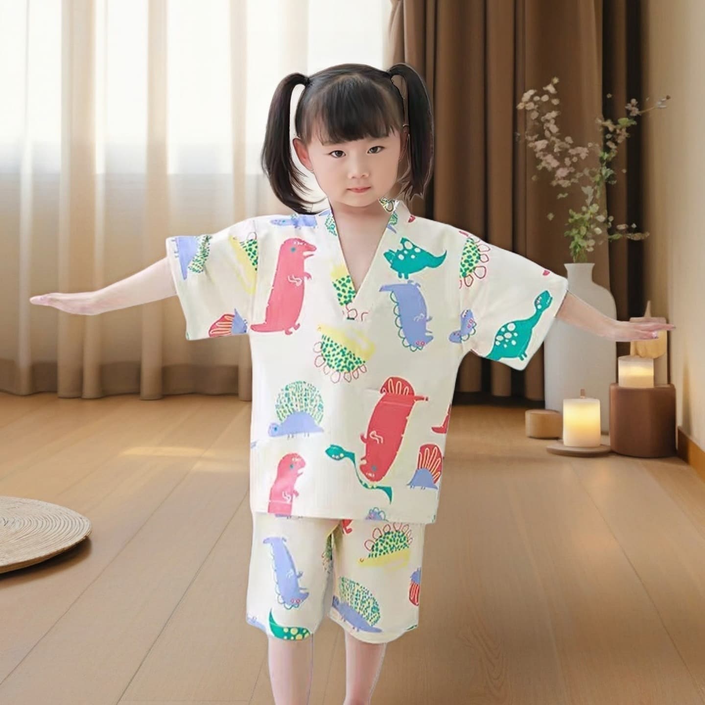 Pure Cotton Children's Sweat Suit Baby Bathrobe Homewear Massage Suit Sauna Suit Unisex Cartoon Cotton