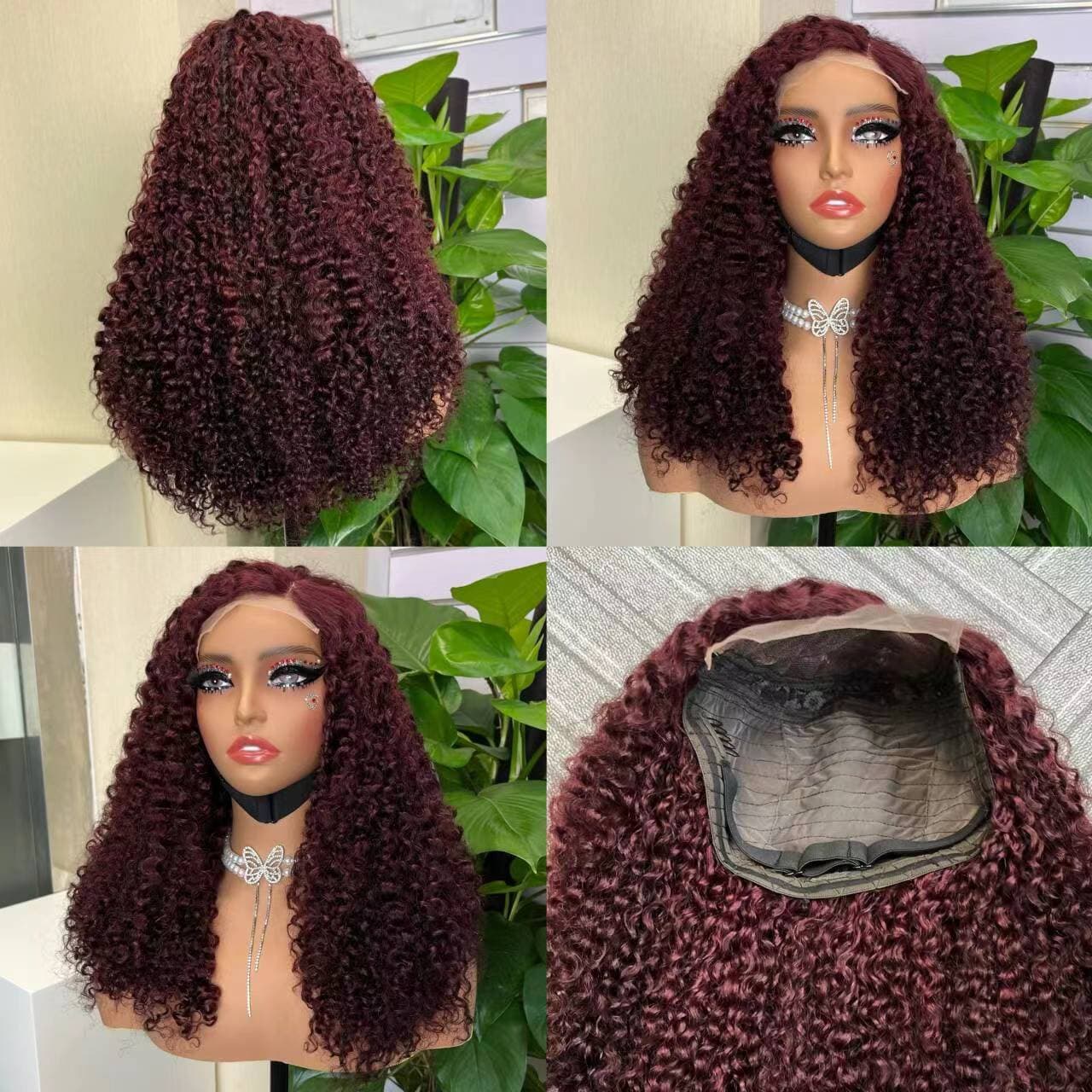 Cross-border 5x5 Pissy Pixie Curly Super Double Drawn SDD Lace Wig