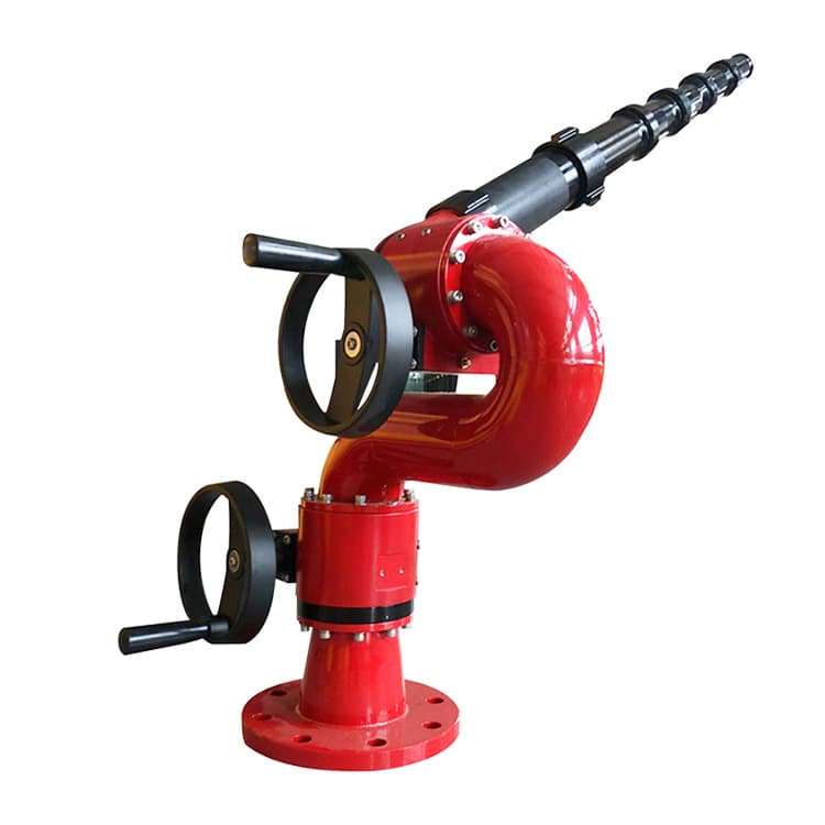 Fixed Manual Fire Water Monitor, Adjustable Straight Stream and Spray Firefighting Equipment for Coal Yard Flushing and Fire Suppression