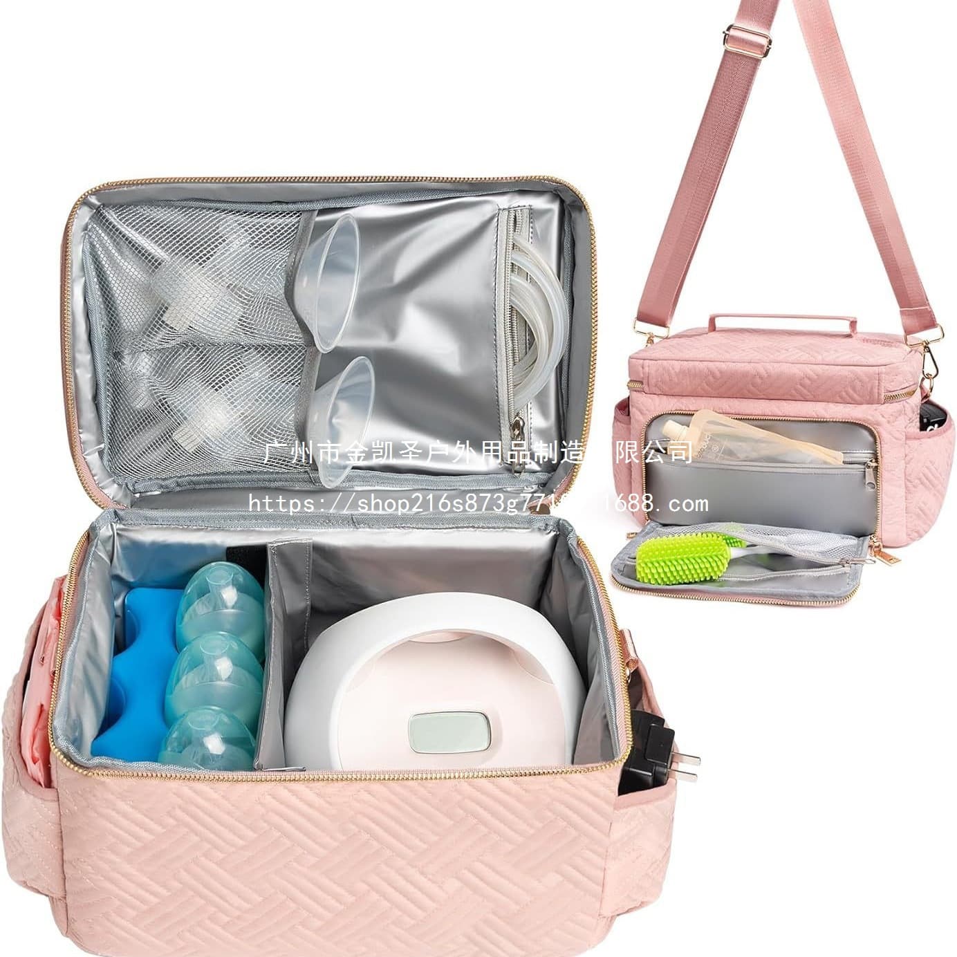 Cross-Border Hot Selling Breast Pump Storage Bag Maternity Diaper Bag Shoulder Bag Foldable Waterproof Insulated Milk Storage Bag
