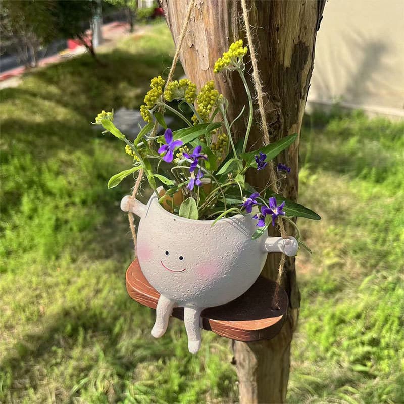 New Cross-Border Cute Succulent Swing Flower Pot Craft Creative Home Decor Outdoor Garden Decoration