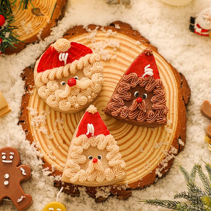 Santa Claus Mousse Cake Scented Candle Creative Fragrance Indoor Christmas Color Souvenir Scented Candle