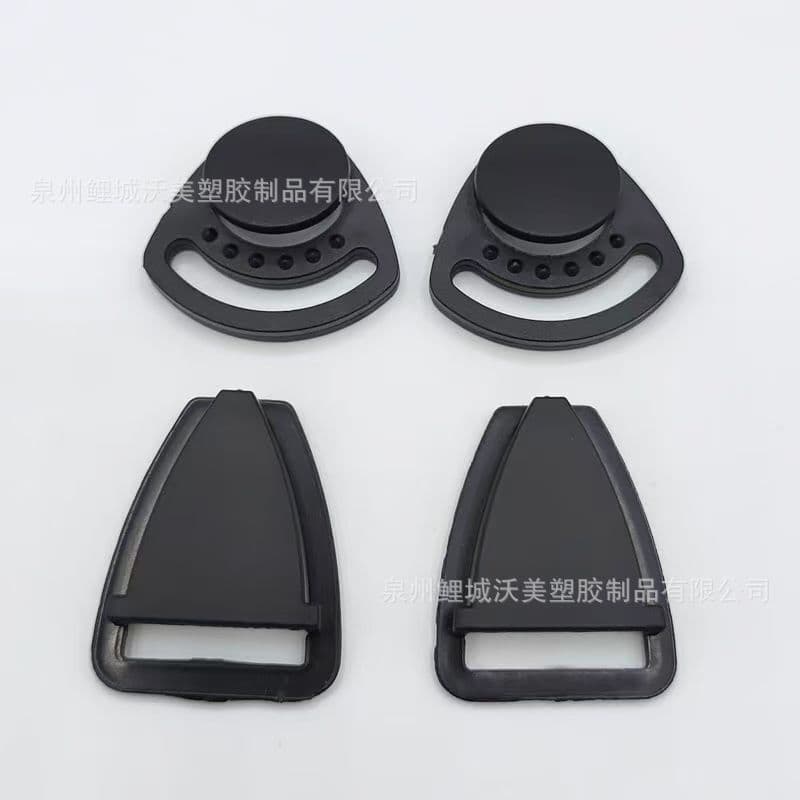 Electric motorcycle helmet buckle, chin rest, universal helmet accessories 20mm triangle buckle, plastic buckle