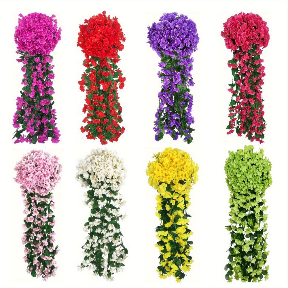 Cross-border Wholesale Artificial Violet Flowers Outdoor Decorative Flowers Wedding Fake Flowers Wisteria