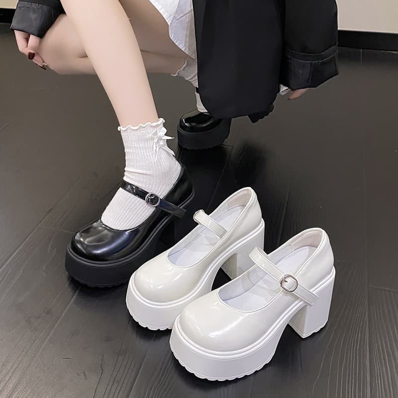 Runway High Heels Women 2025 New Style Shallow Mouth Chunky Heel Work Shoes Round Toe Thick Sole Women's Shoes Performance Cheongsam Shoes Wholesale