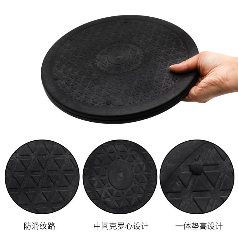 Double-sided turntable, 360-degree rotating platform for multi-purpose item display, art painting, coloring, and clay sculpting.