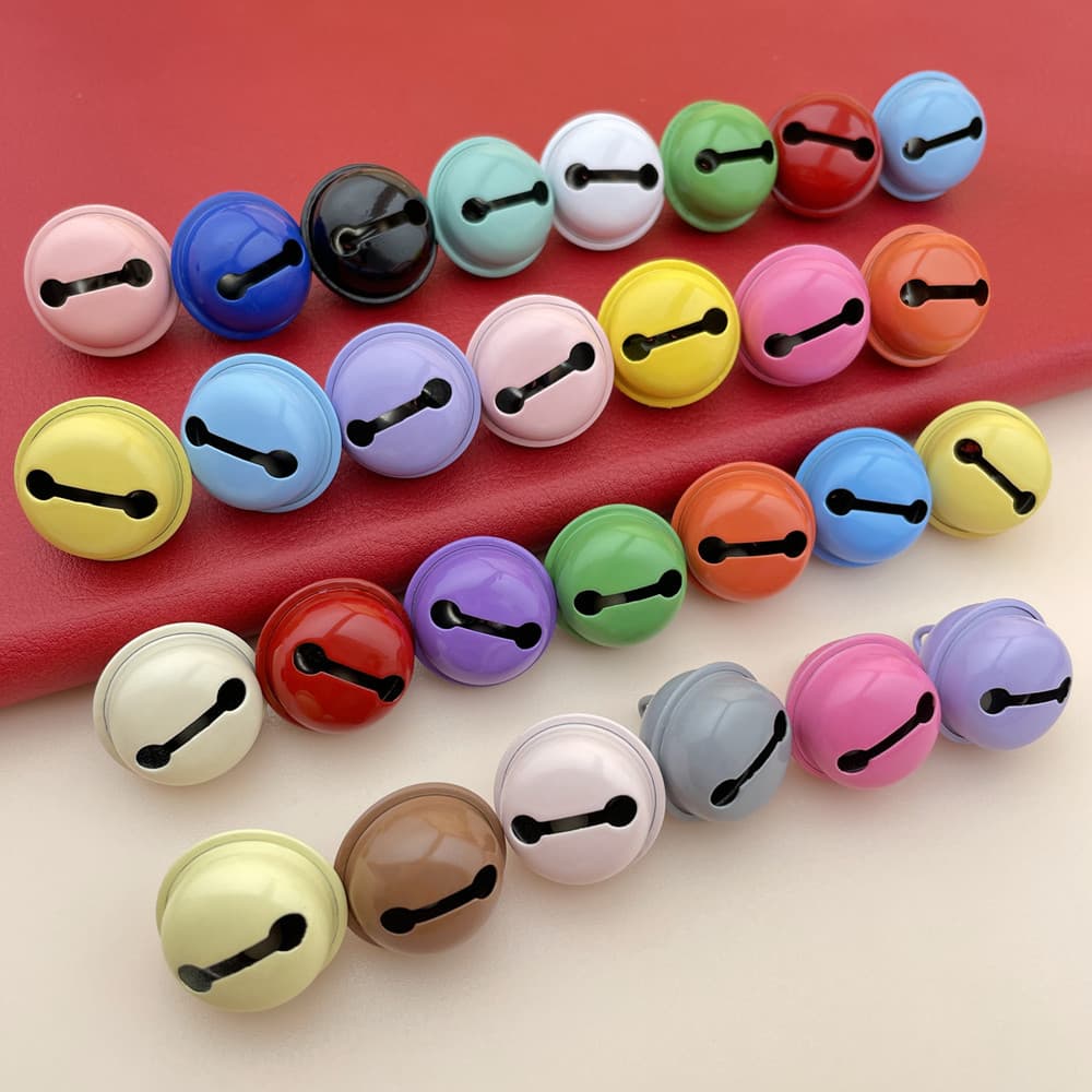 22mm Colorful Bell Pendants Small Hangers DIY Keychain Accessories Candy-colored Painted Christmas Tree