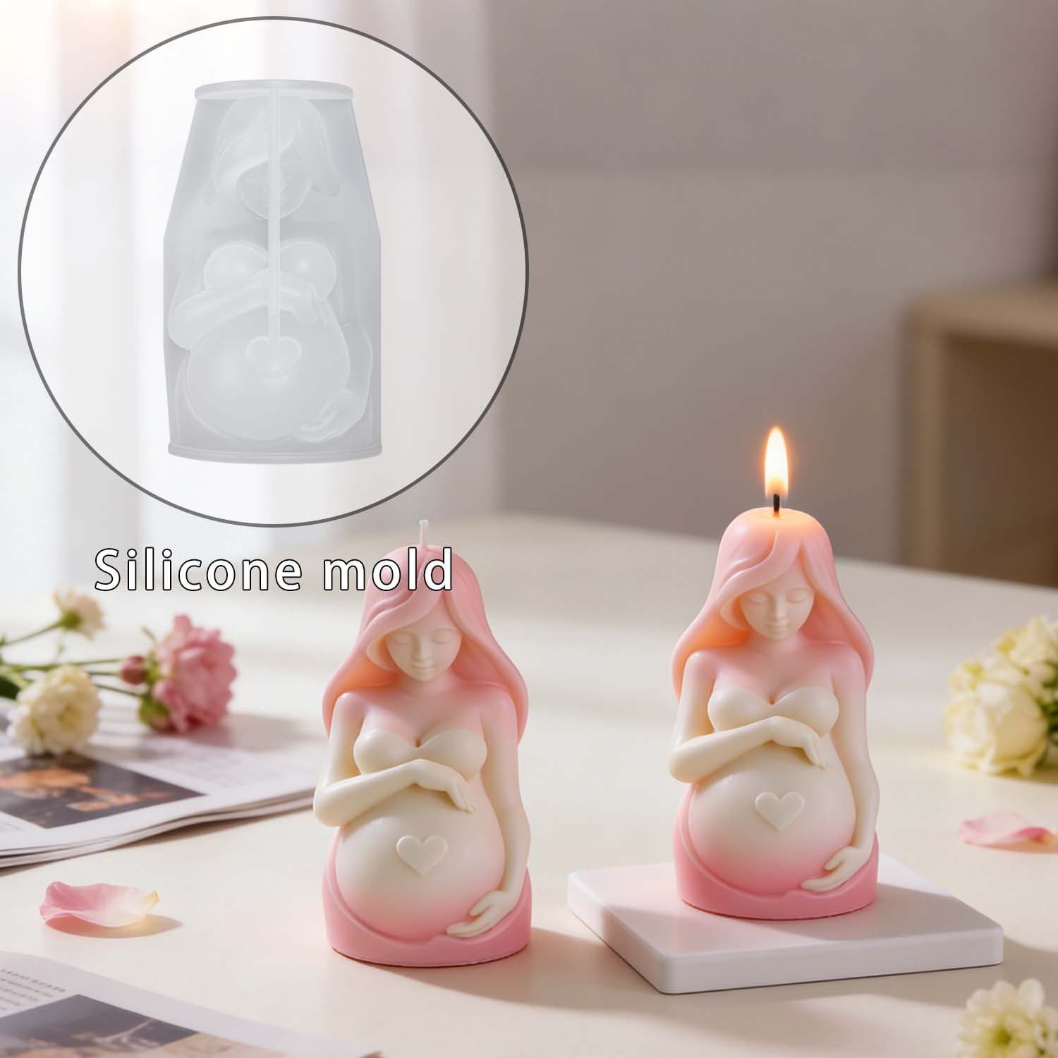 DIY Heart-Shaped Silicone Mold for Candles, Plaster, Cement, Aromatherapy Candle Holder, Resin Mold