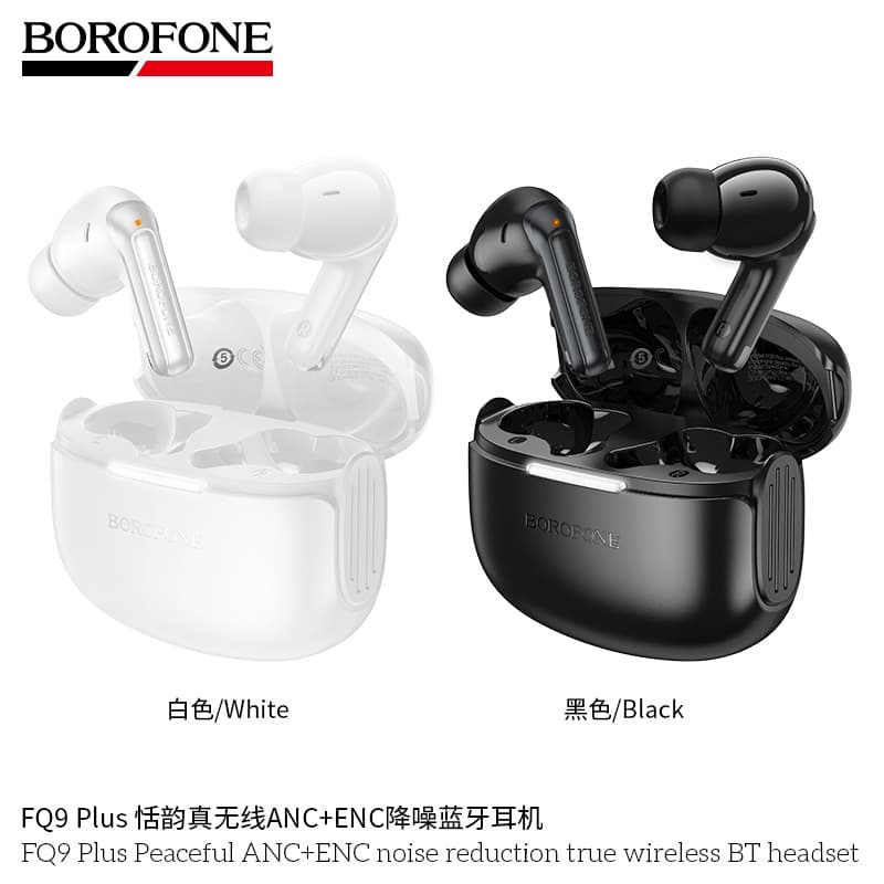 BOROFONE FQ9 Wireless ANC+ENC Noise Cancelling Sports Bluetooth Earbuds for Apple Samsung Smartphones