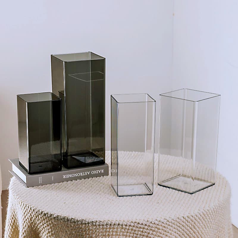 Square Acrylic Transparent Vase for Hydroponic Flower Arrangement - Direct Sales Decorative Vase from Factory