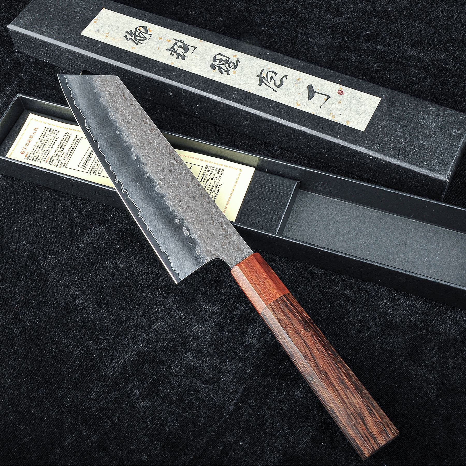 9CR18 Octagonal Handle Kiritsuke Knife Kitchen Knife Chef Knife Santoku Knife Retro Vegetable Cutter Damascus Steel Tri-Ply Steel