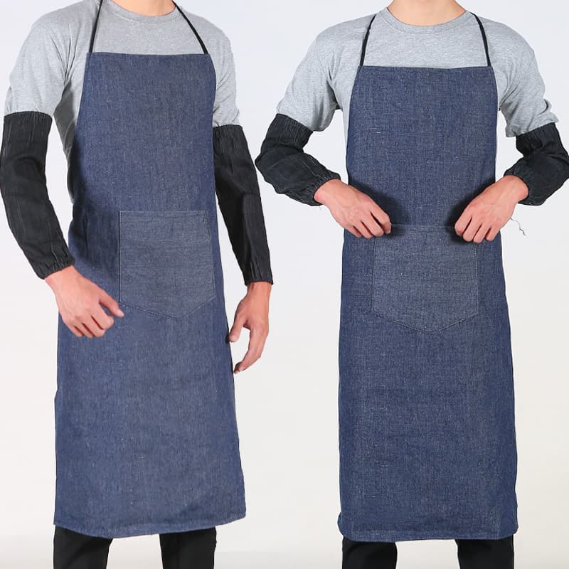 Denim Apron Work Apron Labor Protection Welding Adult Men and Women Korean Style Fashion Kitchen Restaurant Canvas Apron