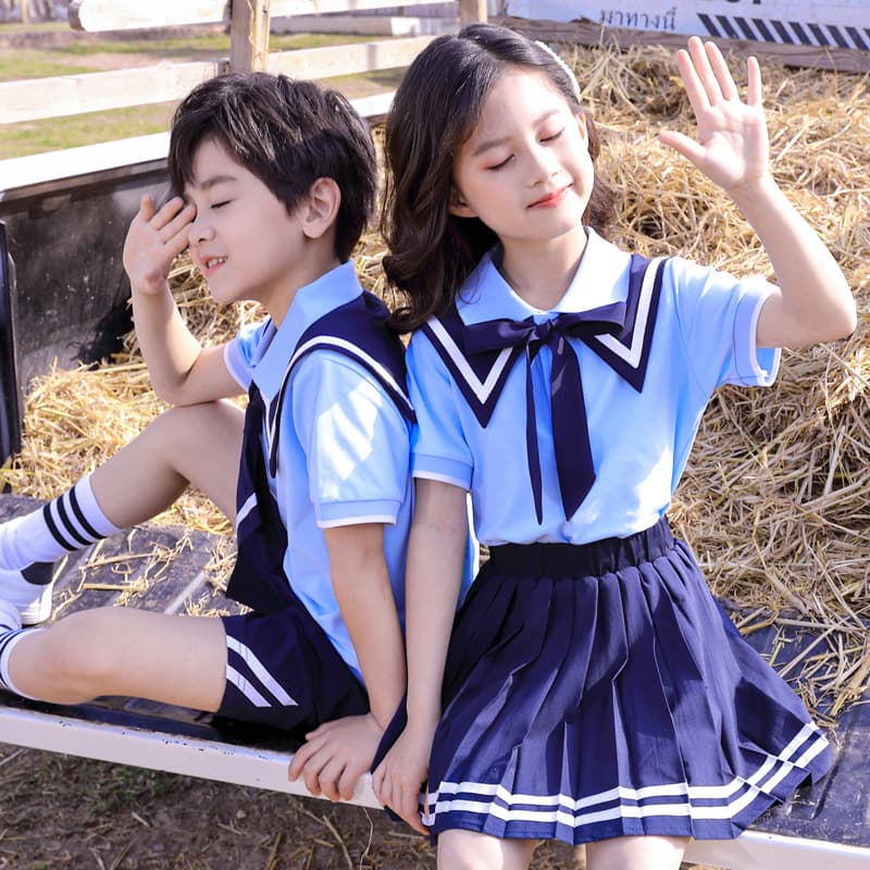 Summer British Academic Style Kindergarten Uniforms for Elementary Graduation and June 1st Performances