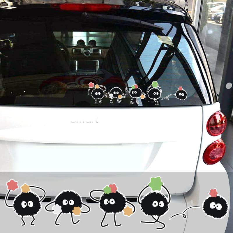 Cartoon Totoro Briquettes Car Stickers Cartoon Electric Vehicle Scratch Covering Stickers Car Stickers Creative Decorative Stickers