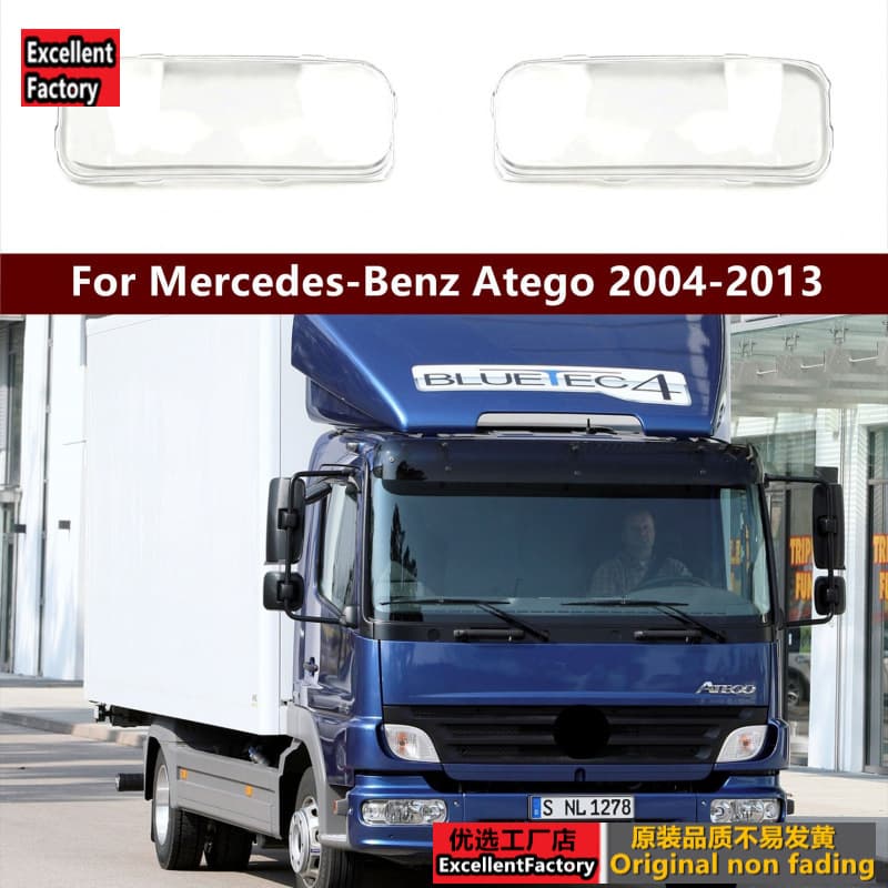 Headlight Lens Cover for Mercedes-Benz Atego 2004-2013 Model Transparent Front Headlight Lens Cover
