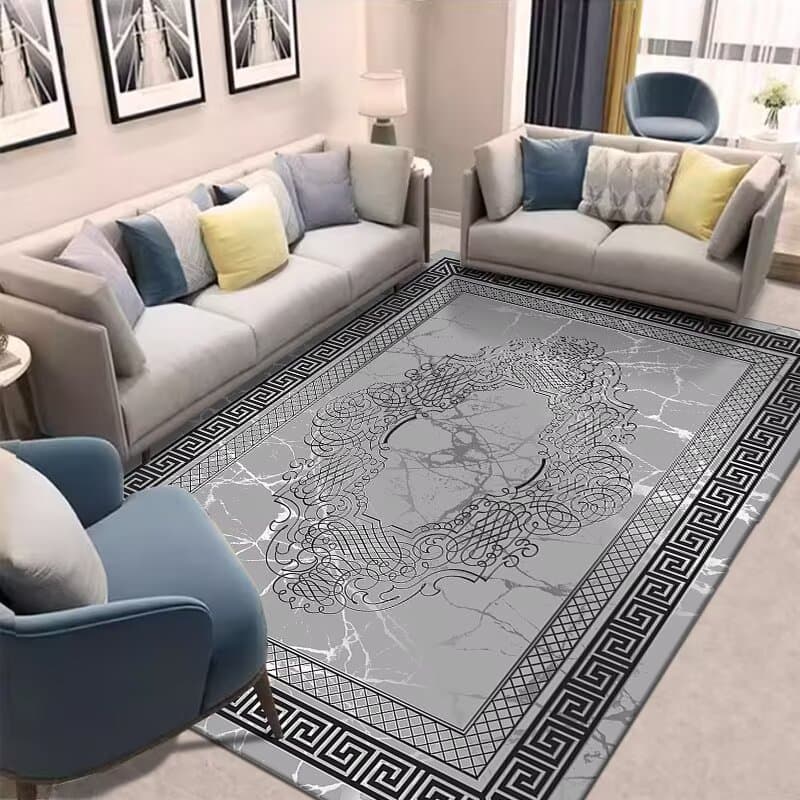 Vintage Area Rug Cross-border Amazon Crystal Velvet Carpet Thickened Large Easy to Clean for Home Bedroom Study Guesthouse