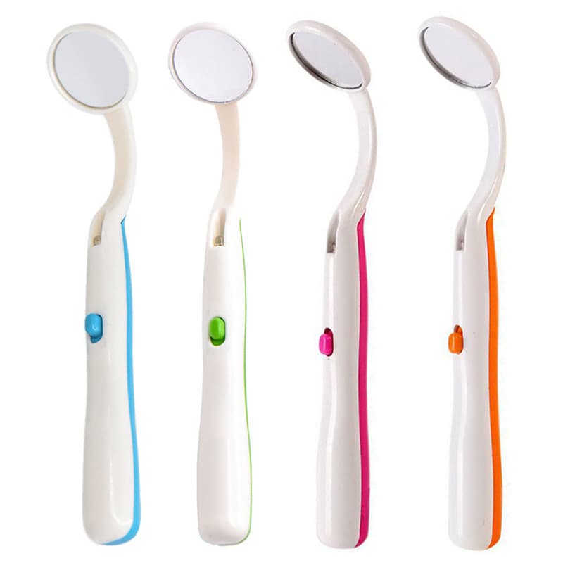 Dental LED Mouth Mirror, LED Mouth Mirror, Illuminated Mouth Mirror, Dental Material, Home-Use Oral Examination Dental Mirror