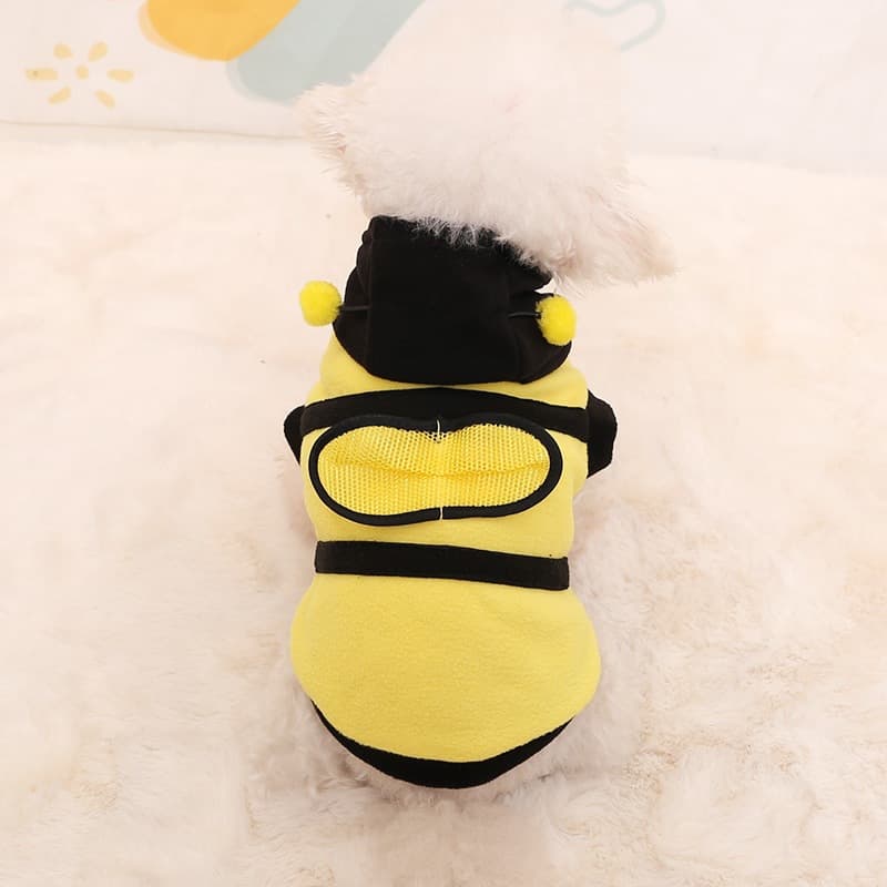 Factory Stock Dog Costume Funny Bee Transformation Outfit Autumn Winter Teddy Bichon Poodle Pet Clothing