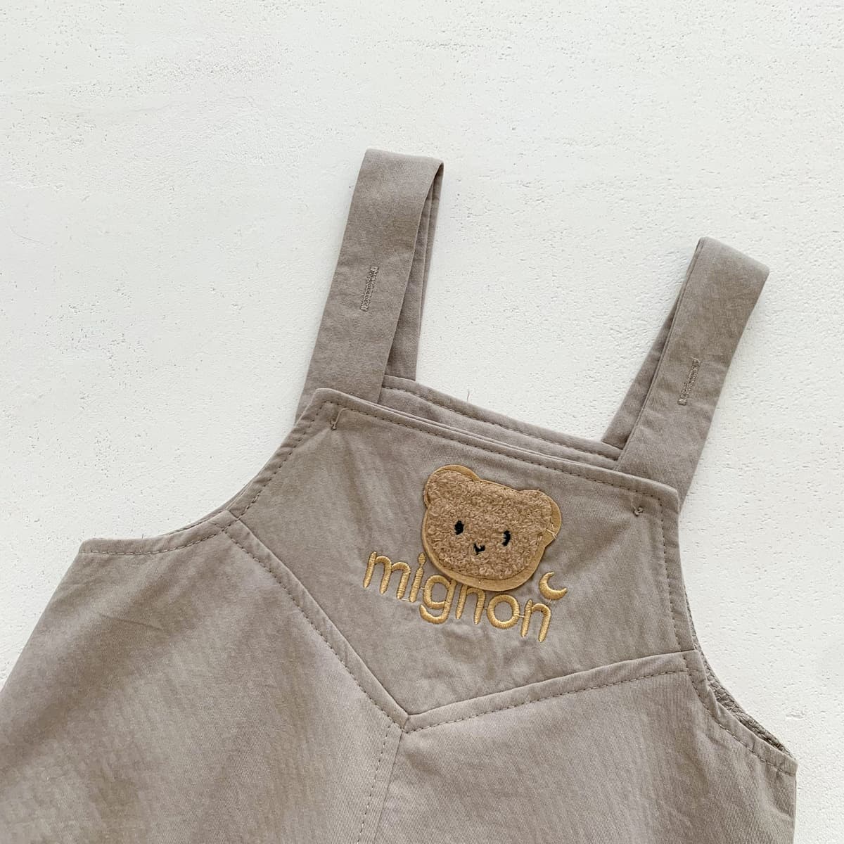 2026 New Ins Baby Bear Romper and Overalls Set Solid Color Short Sleeve T-Shirt Stylish Boys Girls Kids Clothing