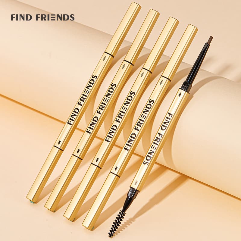 Miban Dual-Ended Ultra-Fine Small Gold Bar Easy Color Application Waterproof Sweat-Proof Smudge-Proof Natural 3D Manufacturer Wholesale Eyebrow Pencil