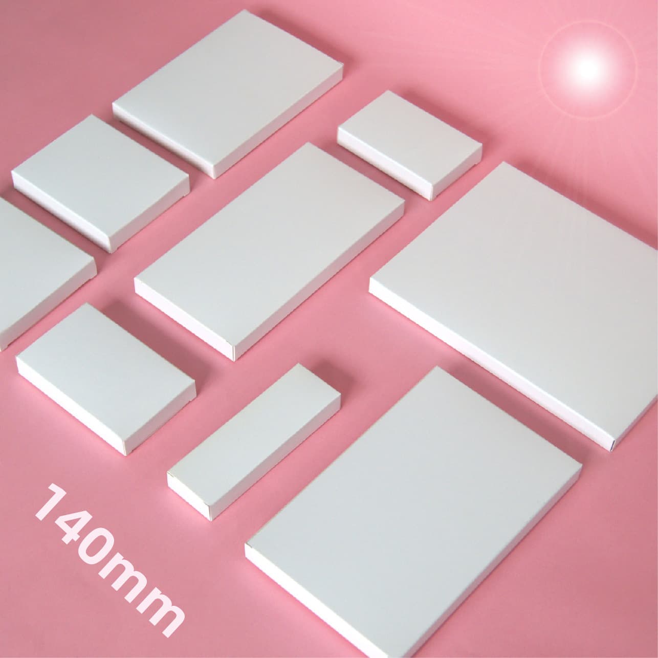 140mm Universal White Paper Box In Stock Cross-Border Small White Box Wholesale Blank Packaging Box Carton Small Batch