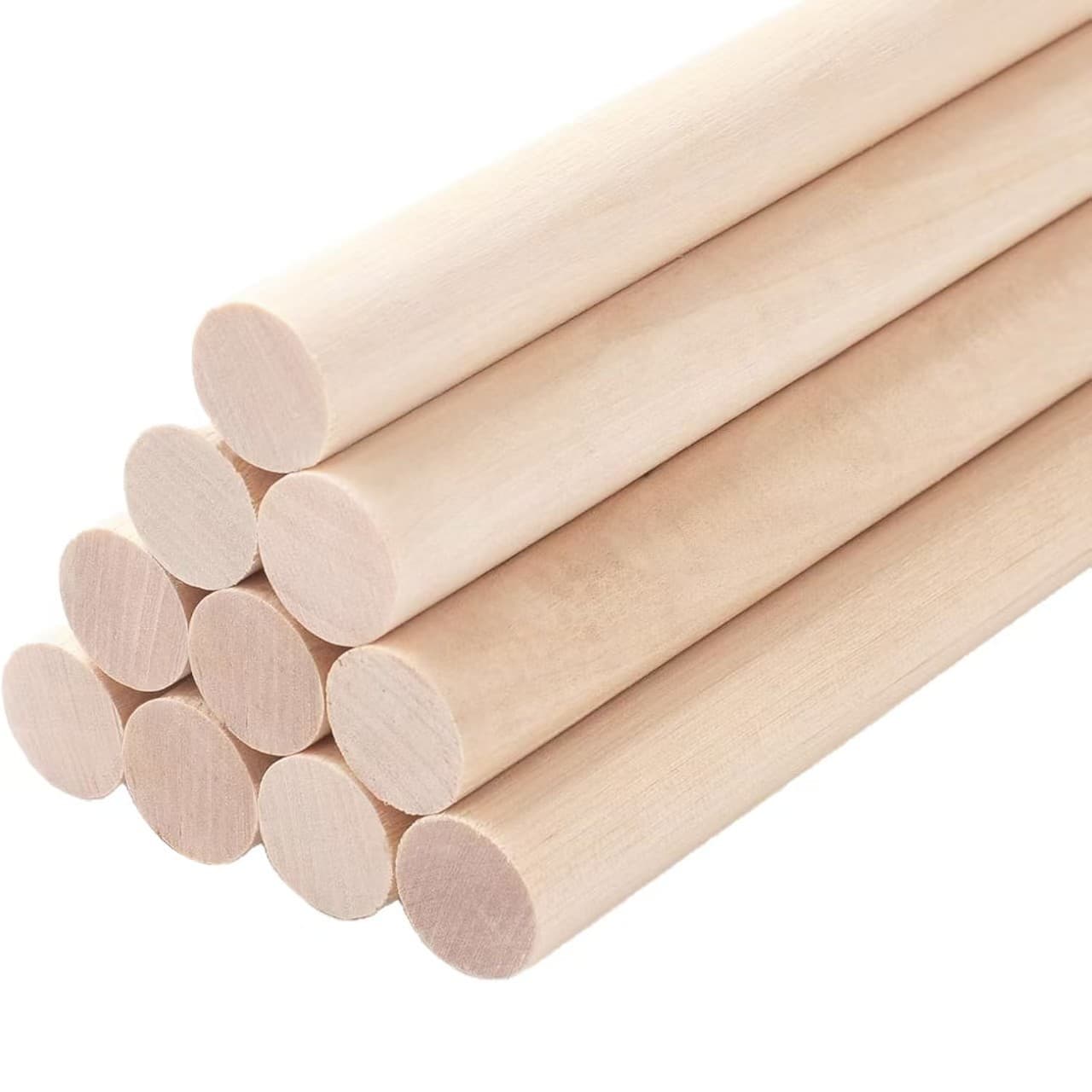 Wooden DIY Beech Round Wood Sticks Decorative Beech Rods Woven Cotton Rope Tapestry Solid Round Wood Dowels Thin