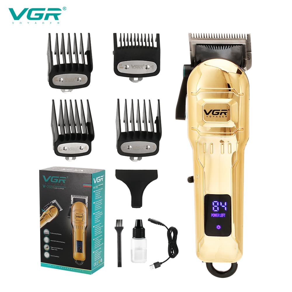 vgr268 electric hair clipper electric hair clipper foreign trade LCD digital display shaving electric clipper oil head clipper electric hair clipper
