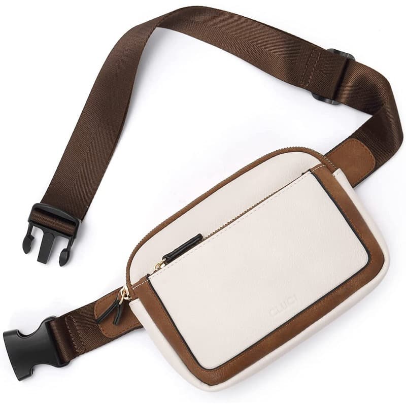 Women's belt bag, mini ubiquitous crossbody/waist bag with adjustable shoulder strap, faux leather women's waist bag