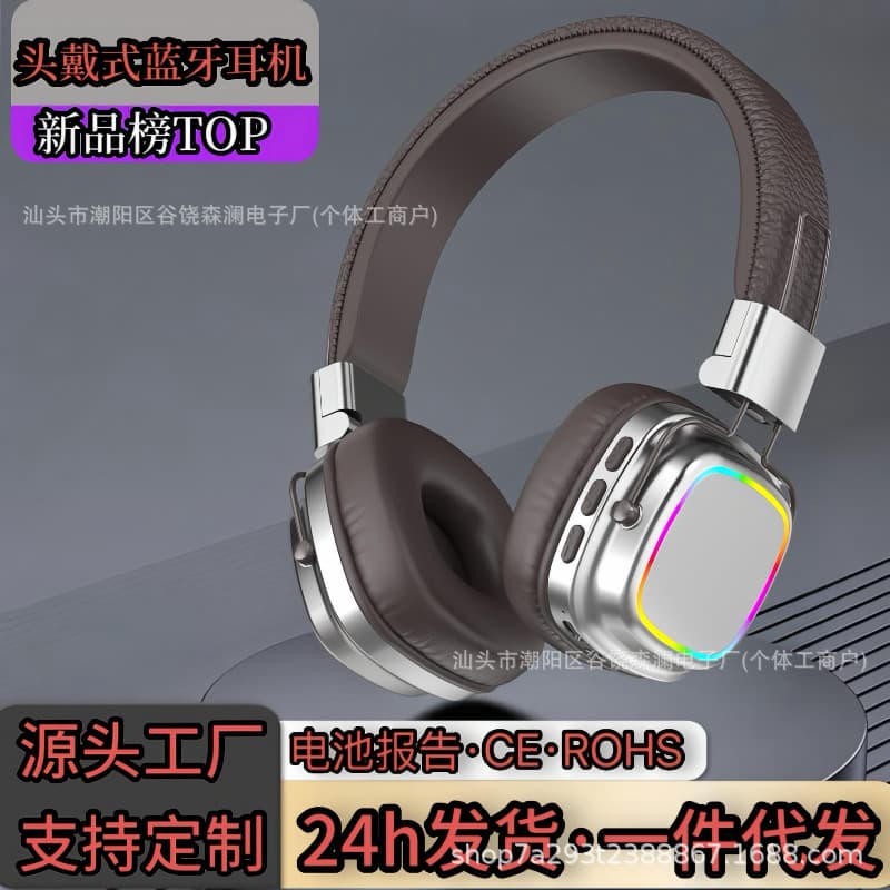 Cross-Border Hot Seller BT3 American Retro Style Wireless Bluetooth Over-Ear Headphones with Heavy Bass, Retro Gaming Headset