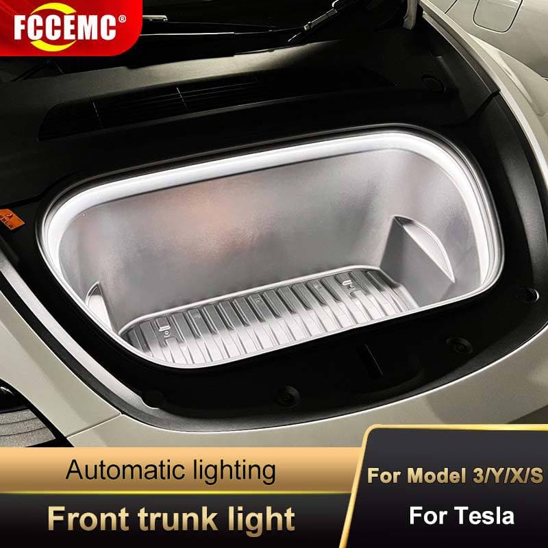 Tesla Model 3/Y/S/X LED Brightening Light Strip for Trunk, Original Car No Damage, Suitable for 18-22 Models Car Lighting