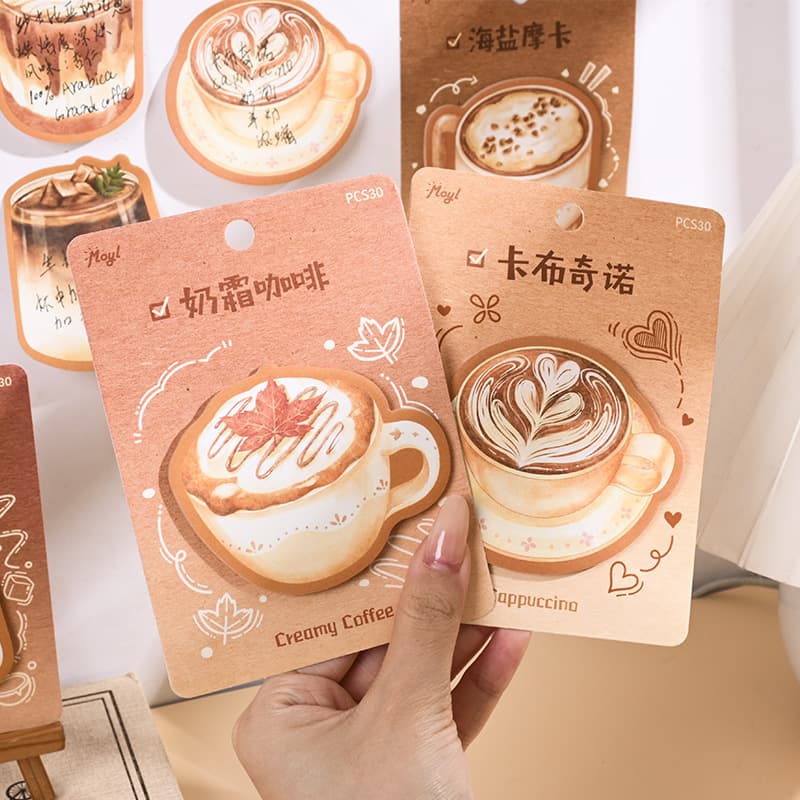 Bread Toast Coffee Good Weather Shaped Sticky Notes High Appearance Student Use Adhesive Creative Sticky Notes
