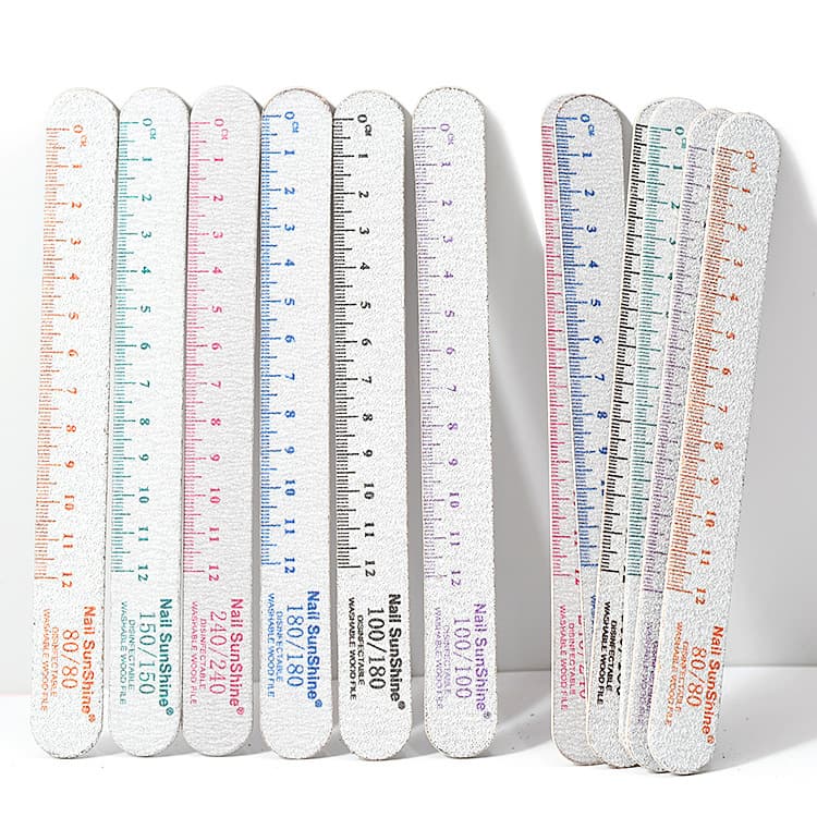 Manicure Rubbing Ruler Straight Wood Chip Nail File Thin Nail Rubbing Trimming Strip Special for Nail Repair Wholesale