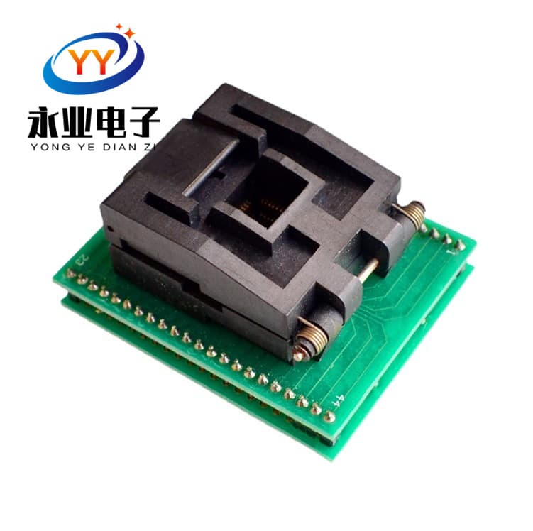 IC Test Socket Adapter PLCC44 to DIP44 Clamshell Type Programming Socket