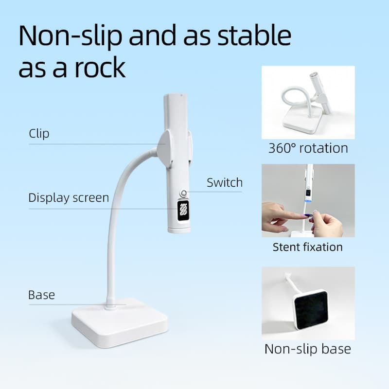 Rechargeable Nail LED Lamp with Stand Portable Mini UV Nail Light Curing Lamp Handheld Nail Dryer
