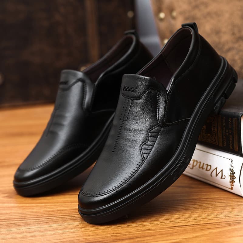 Cross-border Men's New Business Casual Shoes Spring Breathable British Style Men's Shoes Korean Round Toe Wedding Shoes