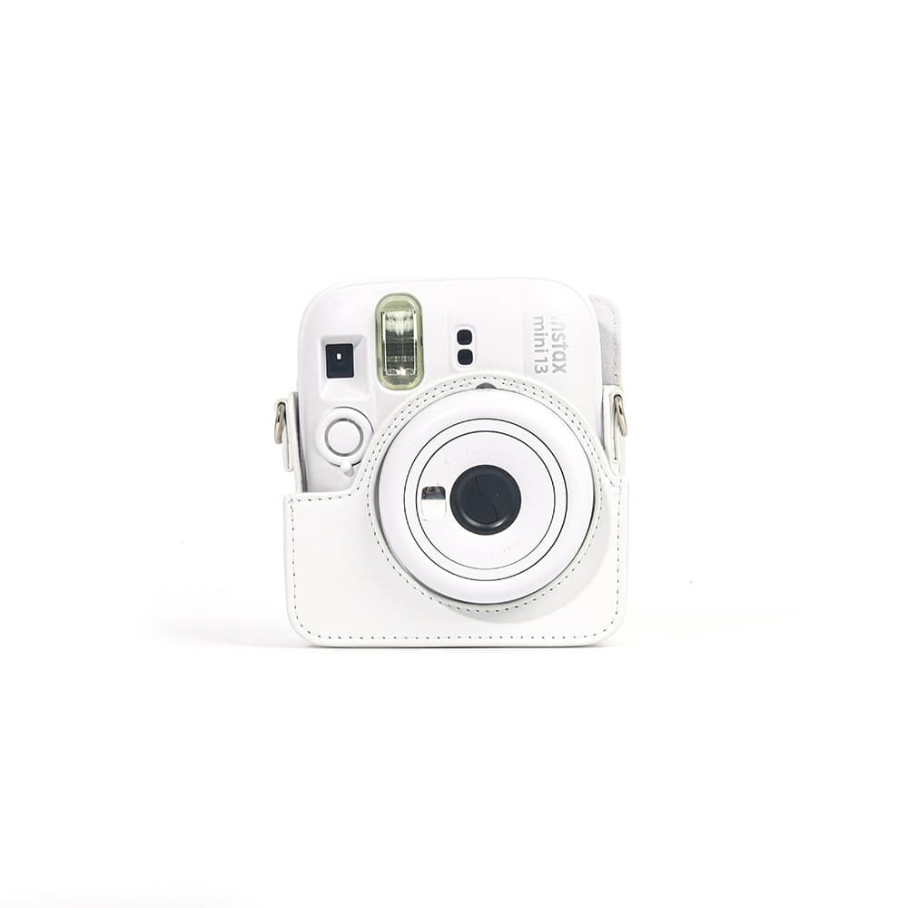 Suitable for Polaroid mini13 camera leather magnetic buckle retro camera bag portable solid color protective bag anti-scratch and anti-scratch