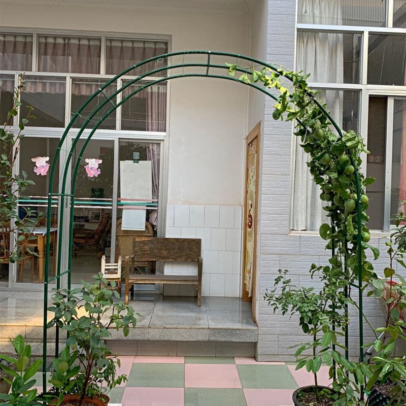 Iron Flower Trellis Climbing Plant Stand Garden Arch Rose Support Clematis Pothos Plant Rack Outdoor Courtyard Decoration